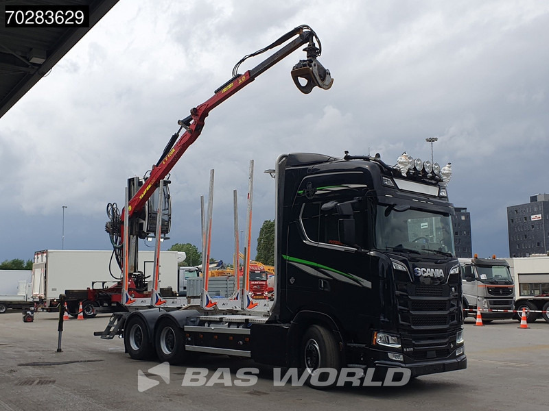 Scania S650 S 6X4 Tajfun LIV100K Kran Holztransport Retarder 3-Pedals Euro 6 - Camião de transporte de madeira, Camião grua: foto 3 Scania S650 S 6X4 Tajfun LIV100K Kran Holztransport Retarder 3-Pedals Euro 6 - Camião de transporte de madeira, Camião grua: foto 3
