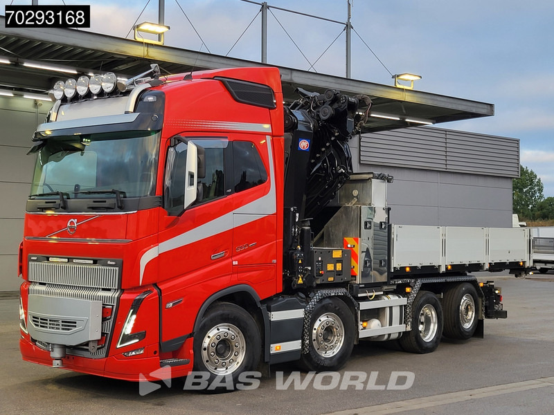 Tractor Volvo FH16 650 FH16 8X2 Tractorhead HMF 7020K-RCS Crane + Fly-Jib Lift+Steering Axle Navi ACC: foto 20