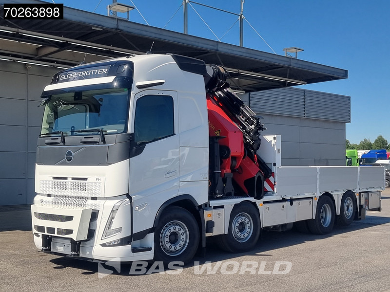 Volvo FH 500 8X2 Palfinger PK92002 SH JIB Kran Lift-Lenkachse Navi Euro 6 - Camião de caixa aberta/ Plataforma, Camião grua: foto 1 Volvo FH 500 8X2 Palfinger PK92002 SH JIB Kran Lift-Lenkachse Navi Euro 6 - Camião de caixa aberta/ Plataforma, Camião grua: foto 1