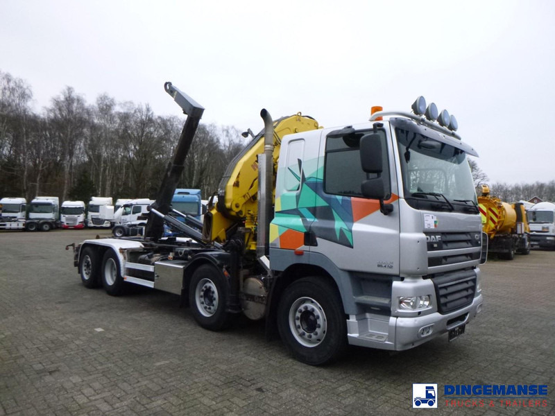 DAF CF 85.410 8x2 Hyva container hook + crane - Camião grua: foto 2 DAF CF 85.410 8x2 Hyva container hook + crane - Camião grua: foto 2