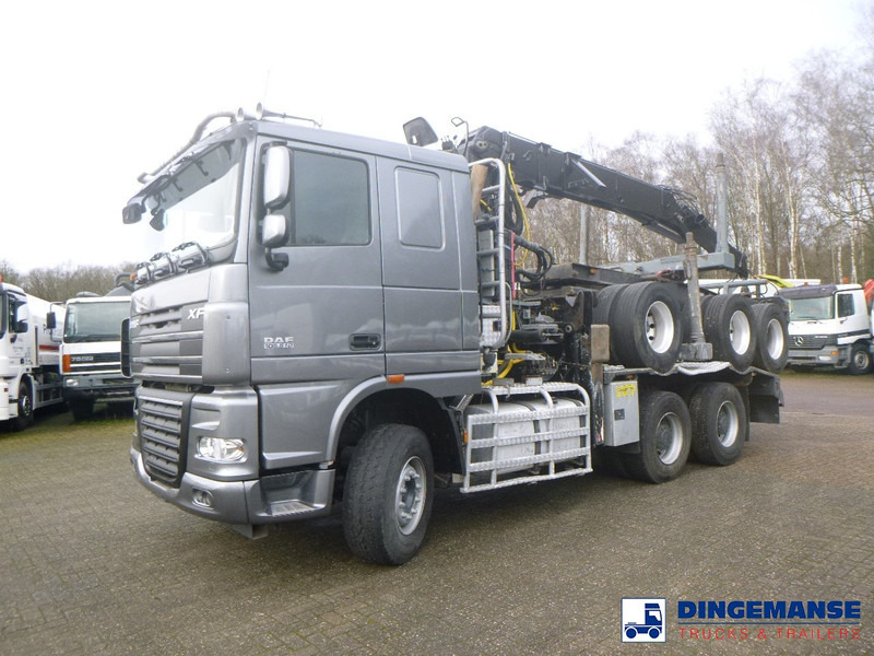 DAF XF 105.510 6x4 + Loglift F281S83 crane / timber truck + dolly - Camião grua: foto 1 DAF XF 105.510 6x4 + Loglift F281S83 crane / timber truck + dolly - Camião grua: foto 1
