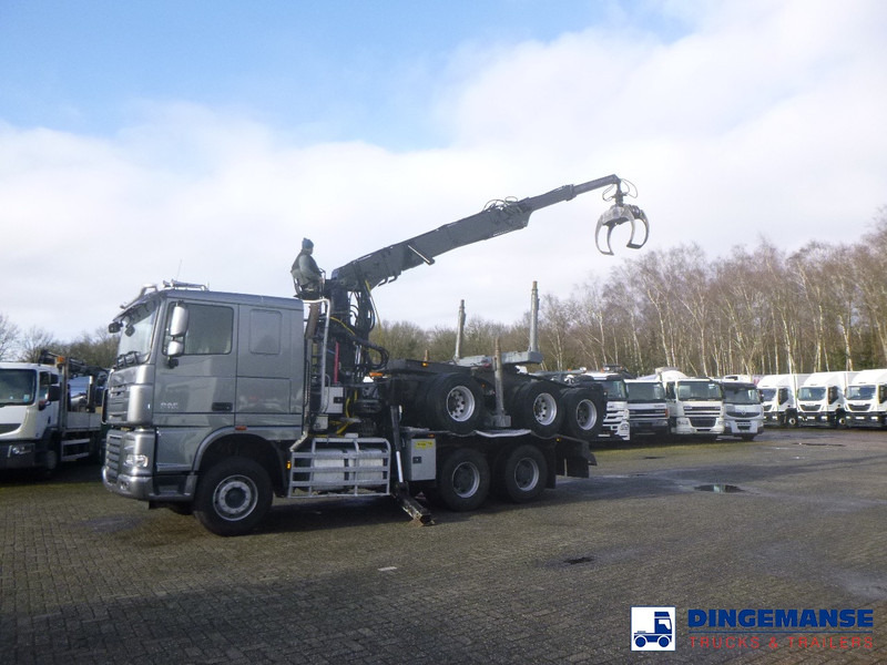 DAF XF 105.510 6x4 + Loglift F281S83 crane / timber truck + dolly - Camião grua: foto 3 DAF XF 105.510 6x4 + Loglift F281S83 crane / timber truck + dolly - Camião grua: foto 3