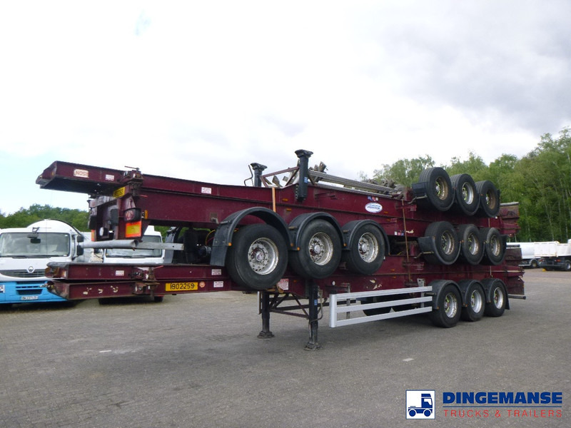 Camião transportador de contêineres/ Caixa móvel Dennison Stack - 4 x container trailer 40 ft: foto 1