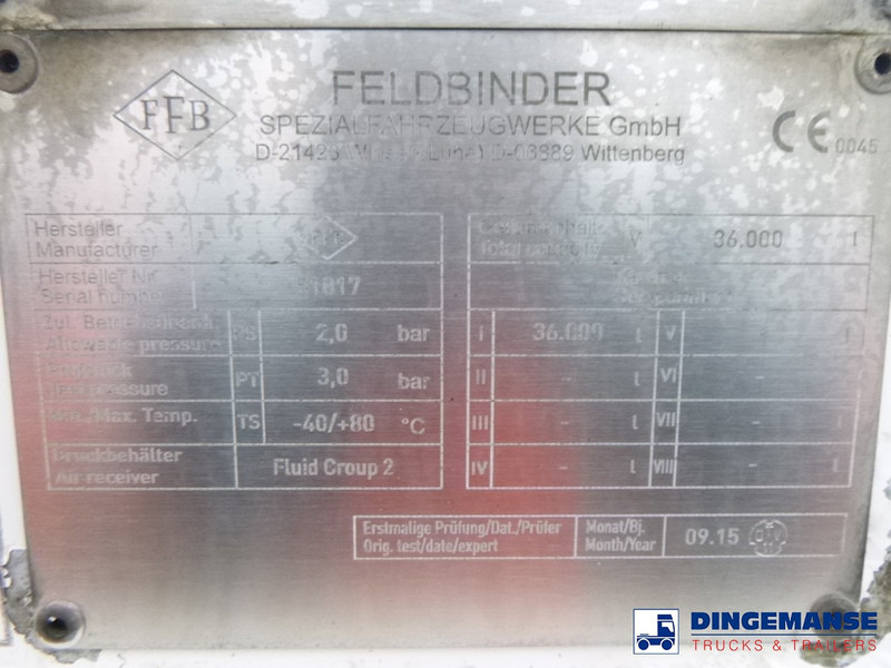 Locação financeira de Feldbinder Powder tank alu 36 m3 / 1 comp Feldbinder Powder tank alu 36 m3 / 1 comp: foto 17