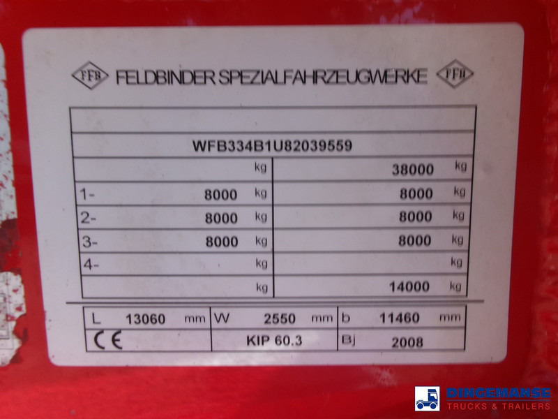 Semi-reboque cisterna Feldbinder Powder tank alu (tipping) 60 m3: foto 20