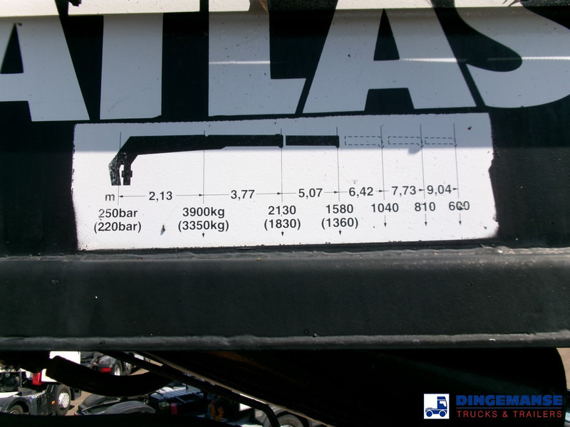 Semi-reboque plataforma/ Caixa aberta Fruehauf 3-axle platform trailer + Atlas 3008 crane: foto 14