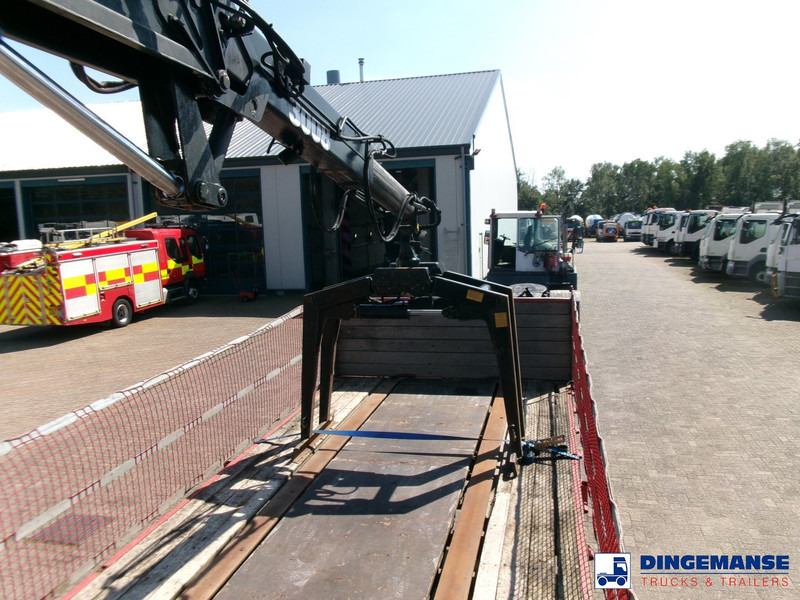 Semi-reboque plataforma/ Caixa aberta Fruehauf 3-axle platform trailer + Atlas 3008 crane: foto 16