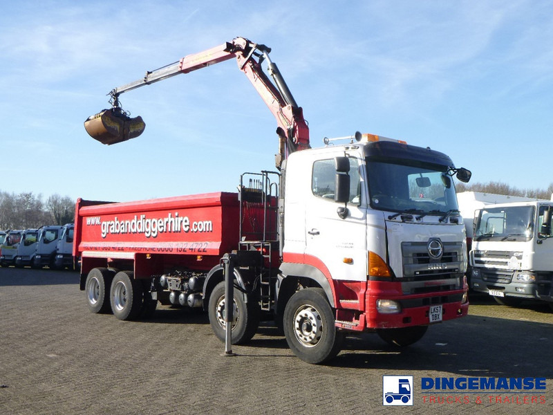 Hino FY1EUKA 8x4 tipper RHD + Palfinger E120L + grapple - Camião grua: foto 5 Hino FY1EUKA 8x4 tipper RHD + Palfinger E120L + grapple - Camião grua: foto 5