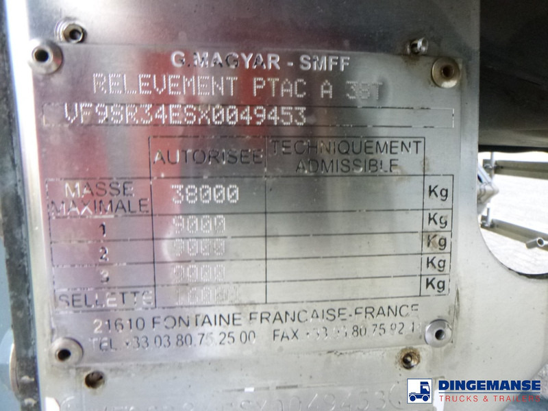 Semi-reboque cisterna Magyar Bitumen tank inox 30 m3 / 1 comp: foto 19