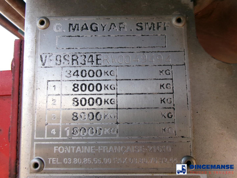 Semi-reboque cisterna Magyar Bitumen tank inox 31 m3 / 1 comp + ADR: foto 18