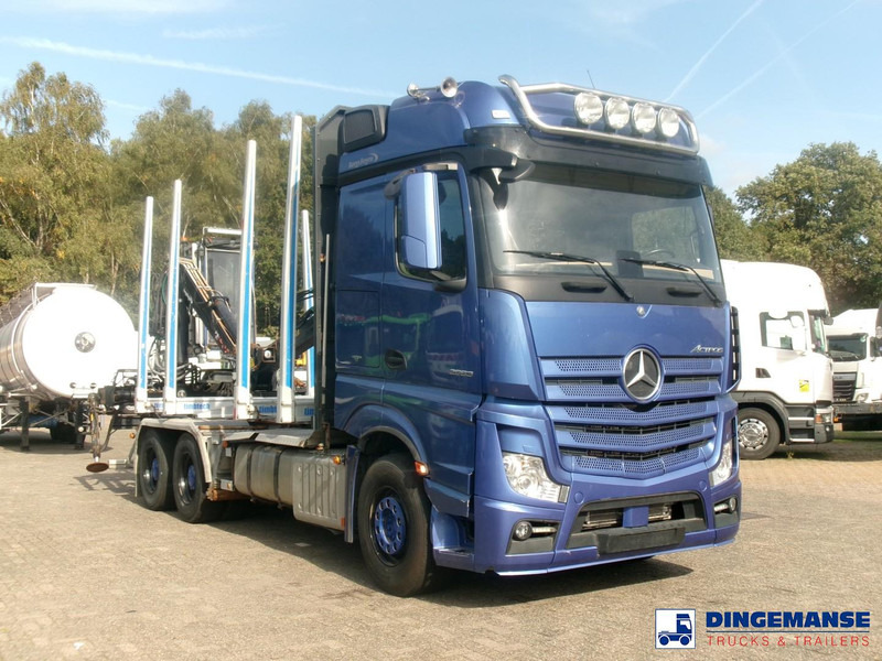 Mercedes-Benz Actros 2663 6x4 Euro 6 loglift F96 crane timber truck - Camião de transporte de madeira, Camião grua: foto 2 Mercedes-Benz Actros 2663 6x4 Euro 6 loglift F96 crane timber truck - Camião de transporte de madeira, Camião grua: foto 2