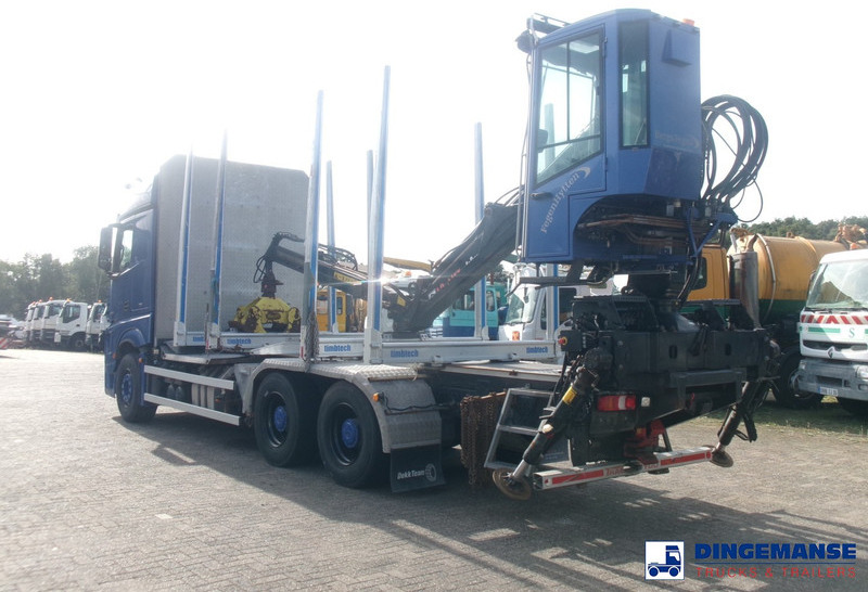Mercedes-Benz Actros 2663 6x4 Euro 6 loglift F96 crane timber truck - Camião de transporte de madeira, Camião grua: foto 3 Mercedes-Benz Actros 2663 6x4 Euro 6 loglift F96 crane timber truck - Camião de transporte de madeira, Camião grua: foto 3