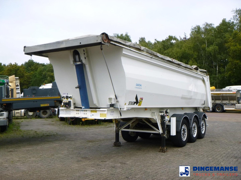 Stas Tipper trailer alu 25.5 m3 + tarpaulin - Semi-reboque basculante: foto 1 Stas Tipper trailer alu 25.5 m3 + tarpaulin - Semi-reboque basculante: foto 1