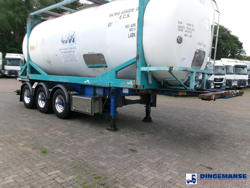 Van Hool 3-axle container trailer + ADR - Camião transportador de contêineres/ Caixa móvel: foto 2 Van Hool 3-axle container trailer + ADR - Camião transportador de contêineres/ Caixa móvel: foto 2