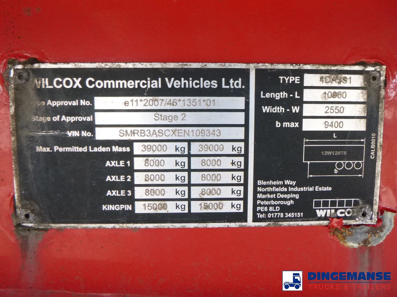 Carrinha basculante WILCOX Tipper trailer alu 55 m3 + tarpaulin: foto 14