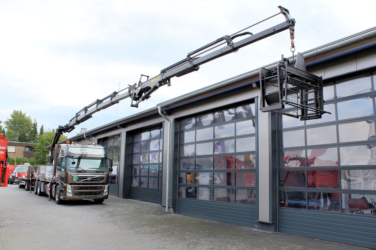 Volvo FM 420 6x2 Container-Pritsche+Kran PK 34.002+JIB - Camião de caixa aberta/ Plataforma, Camião grua: foto 1 Volvo FM 420 6x2 Container-Pritsche+Kran PK 34.002+JIB - Camião de caixa aberta/ Plataforma, Camião grua: foto 1