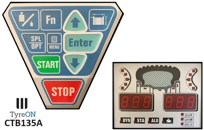 Equipamento para oficina CTB135A wheel balancer - 5 ALU and 2 Steel programs - Auto input Distance + Diameter + Width - 230V: foto 6