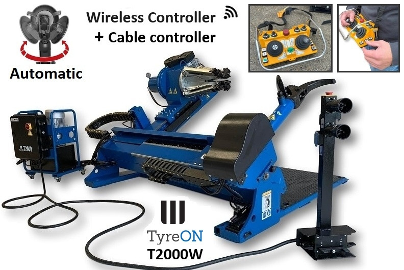 T2000W truck tyrechanger 60 Inch 2 mounting speeds - fully automatic - power 4kW+4kW - Wireless controller (as extra) - Equipamento para oficina: foto 1 T2000W truck tyrechanger 60 Inch 2 mounting speeds - fully automatic - power 4kW+4kW - Wireless controller (as extra) - Equipamento para oficina: foto 1