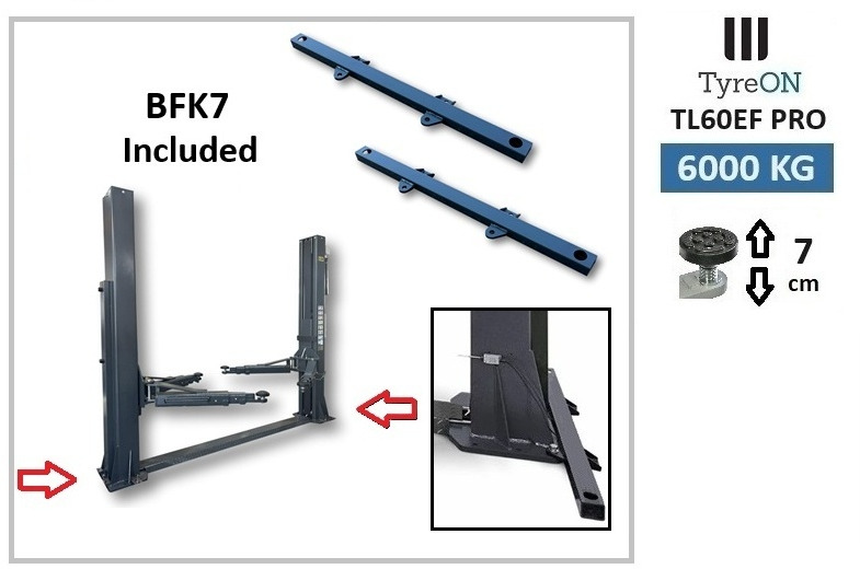 TL60EF PRO 2 post lift 6 Tonnes - Fully automatic with base reinforcement kit - Equipamento para oficina: foto 2 TL60EF PRO 2 post lift 6 Tonnes - Fully automatic with base reinforcement kit - Equipamento para oficina: foto 2