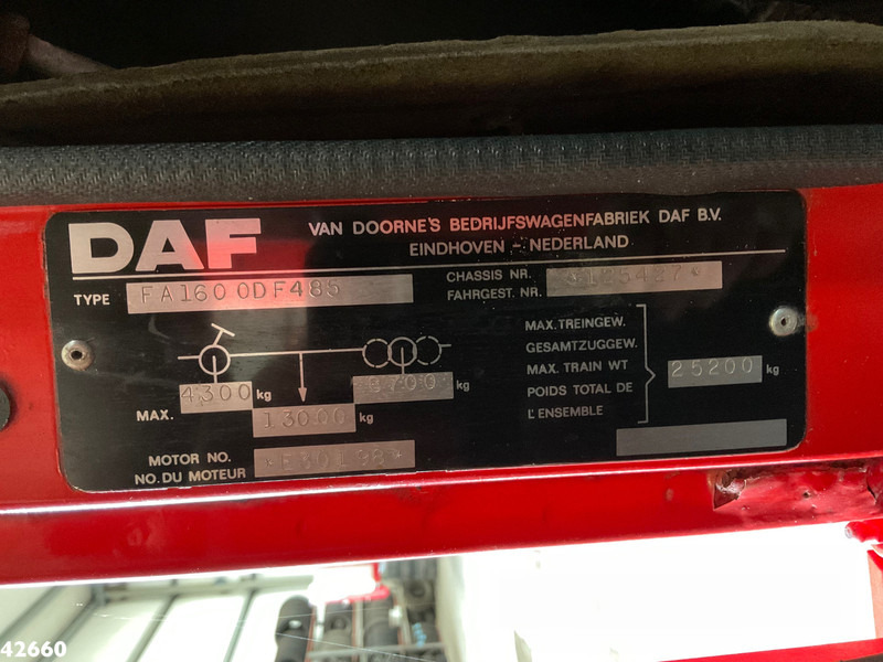 Locação financeira de DAF FA 1600 DF 485 14 Ton portaalarmsysteem Oldtimer DAF FA 1600 DF 485 14 Ton portaalarmsysteem Oldtimer: foto 14