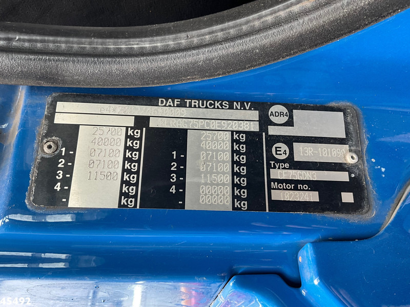 Locação financeira de DAF FAG 75 CF 250 Manual Gearbox Geesink/van Schijndel 17 m³ DAF FAG 75 CF 250 Manual Gearbox Geesink/van Schijndel 17 m³: foto 19
