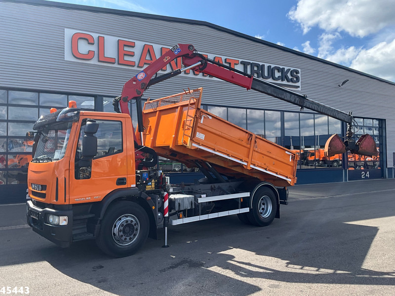 Camião basculante, Camião grua Iveco ML190EL25 HMF 10 Tonmeter laadkraan Just 73.307 km!: foto 1