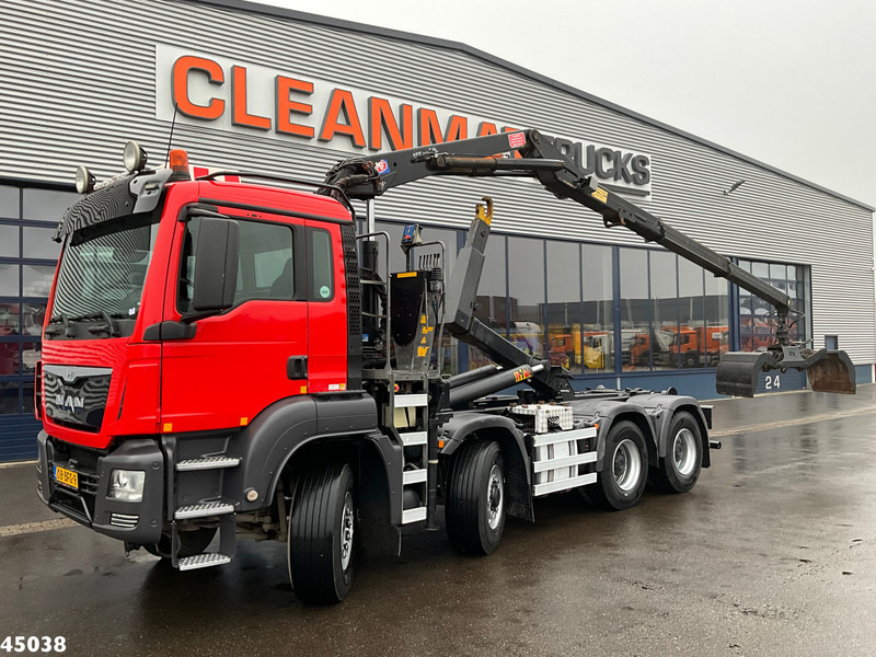 MAN TGS 35.400 8x4 Euro 6 HMF 16 Tonmeter Z-kraan - Camião polibenne, Camião grua: foto 1 MAN TGS 35.400 8x4 Euro 6 HMF 16 Tonmeter Z-kraan - Camião polibenne, Camião grua: foto 1
