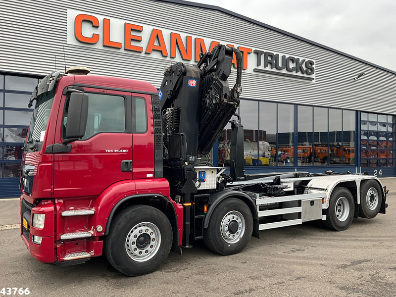 MAN TGS 35.480 8x4H Euro 6 HMF 40 Tonmeter laadkraan + Fly-Jib - Camião polibenne, Camião grua: foto 2 MAN TGS 35.480 8x4H Euro 6 HMF 40 Tonmeter laadkraan + Fly-Jib - Camião polibenne, Camião grua: foto 2
