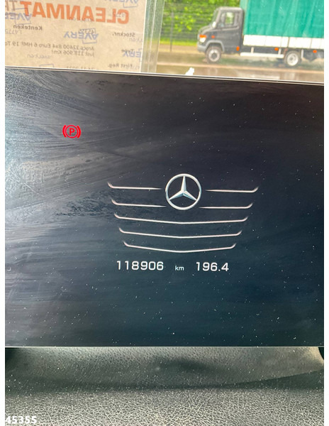 Camião polibenne, Camião grua Mercedes-Benz Arocs 3540 8x4 Euro 6 HMF 19 Tonmeter Z-kraan Just 118.906 Km!: foto 18