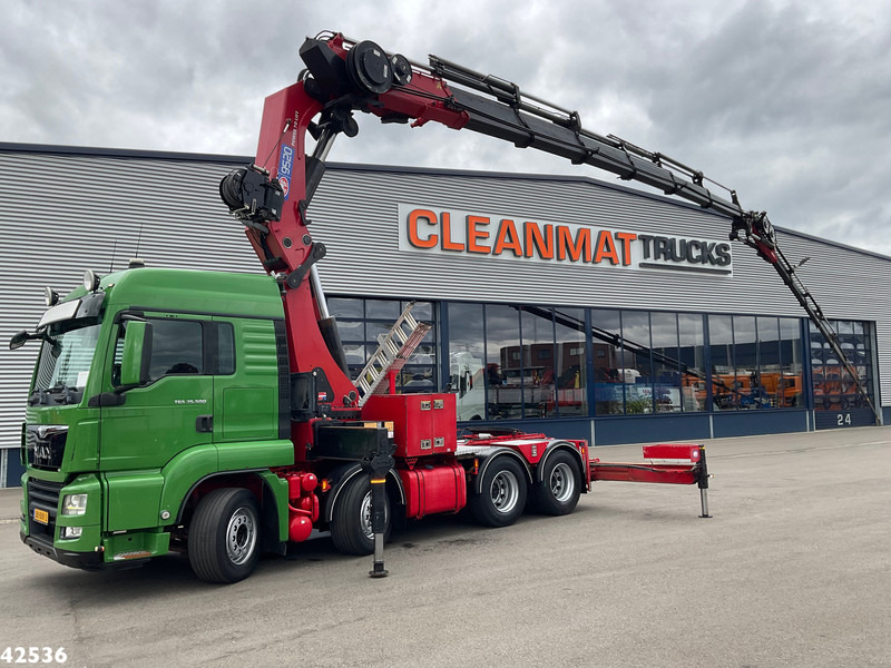 Tractor MAN TGS 35.500 8x4 HMF 95 Tonmeter laadkraan bj. 2019!: foto 1