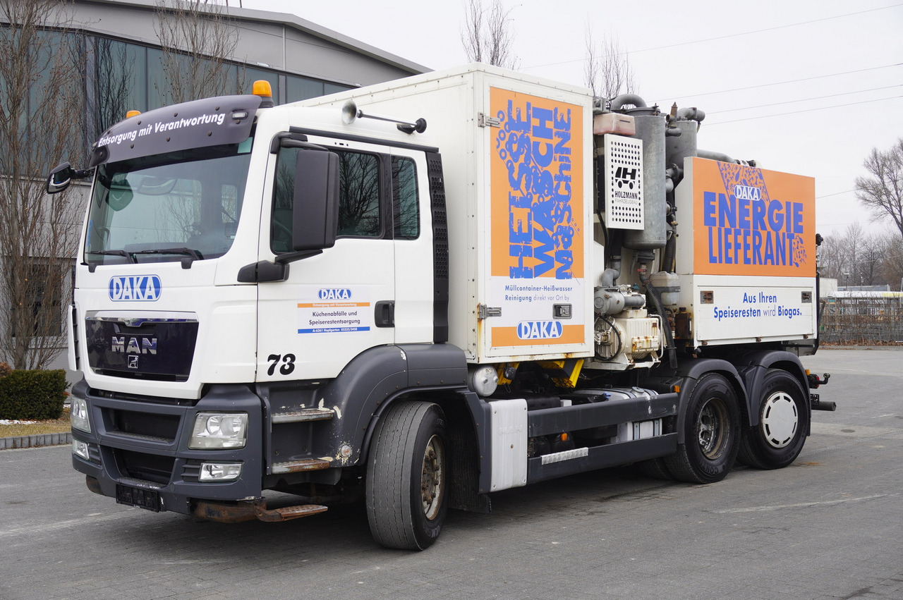 MAN TGS 26.360 / Holzmann Fahrzeugbau HBS 28/120.00 kitchen waste vehicle / Euro 5 - Caminhão de lixo: foto 1 MAN TGS 26.360 / Holzmann Fahrzeugbau HBS 28/120.00 kitchen waste vehicle / Euro 5 - Caminhão de lixo: foto 1