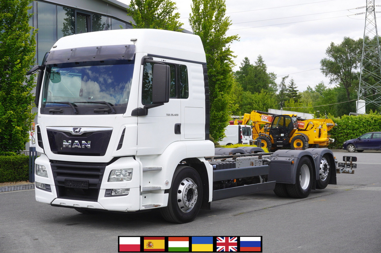 MAN TGS 26.420 / 7.5 m chassis / 14.5 t load cap. / Sleeping cab - Camião chassi: foto 1 MAN TGS 26.420 / 7.5 m chassis / 14.5 t load cap. / Sleeping cab - Camião chassi: foto 1