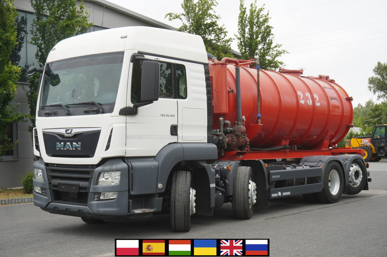 MAN TGS 35.420 8×2 / NEW septic barrel 13000 L / 3 steered axles - Camião cisterna: foto 1 MAN TGS 35.420 8×2 / NEW septic barrel 13000 L / 3 steered axles - Camião cisterna: foto 1