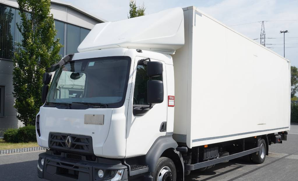 RENAULT D12 E6 / Container 18 pallets / tail lift - Camião furgão: foto 1 RENAULT D12 E6 / Container 18 pallets / tail lift - Camião furgão: foto 1