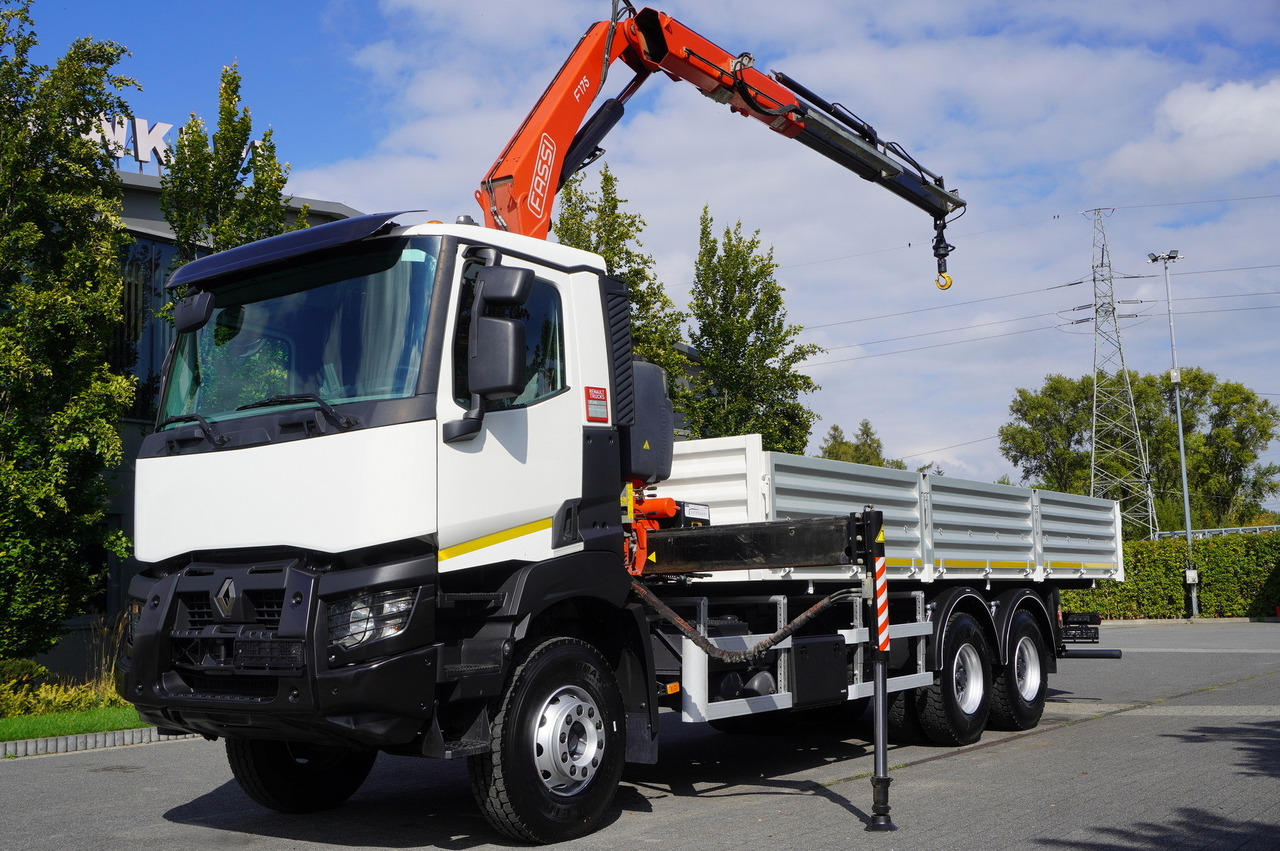 RENAULT K380 6×4 / FASSI F175 crane 7.85 t / 120 thousand km! / 2-sided tipper - Camião basculante, Camião grua: foto 4 RENAULT K380 6×4 / FASSI F175 crane 7.85 t / 120 thousand km! / 2-sided tipper - Camião basculante, Camião grua: foto 4