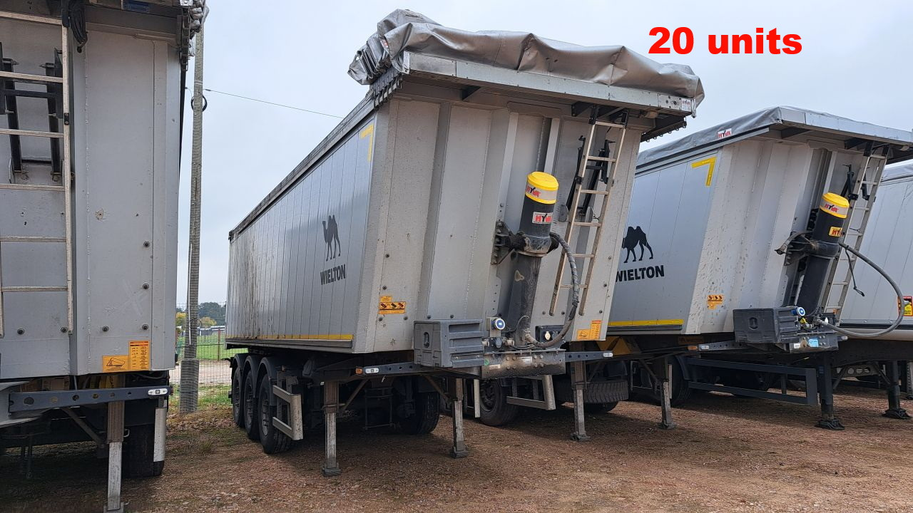 WIELTON NW-3 / weight 6.2 t / capacity 38m3 / Electrically folded roof / Teflon / 20 units, 2022 - Semi-reboque basculante: foto 2 WIELTON NW-3 / weight 6.2 t / capacity 38m3 / Electrically folded roof / Teflon / 20 units, 2022 - Semi-reboque basculante: foto 2