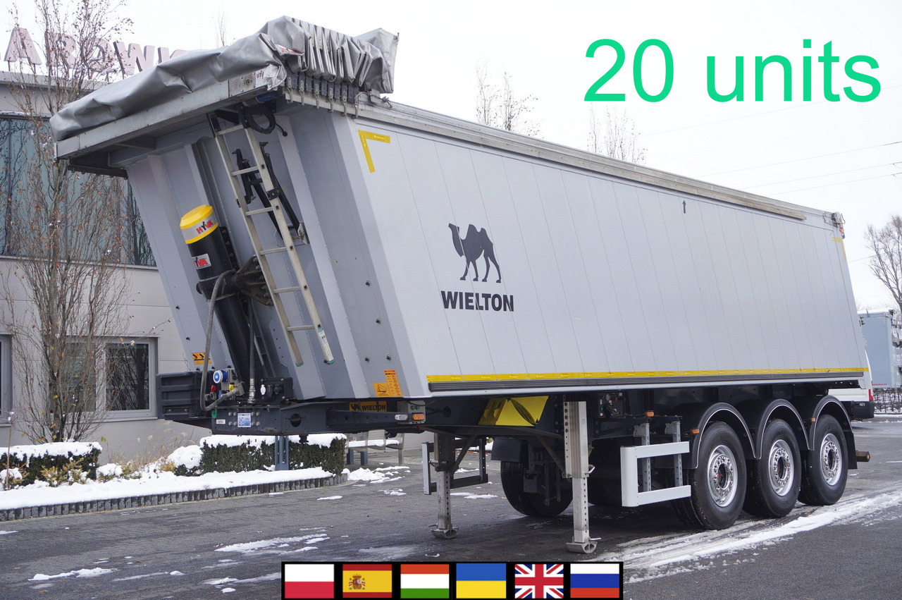 WIELTON NW-3 / weight 6.2 t / capacity 38m3 / Electrically folded roof / Teflon / 20 units, 2022 - Semi-reboque basculante: foto 1 WIELTON NW-3 / weight 6.2 t / capacity 38m3 / Electrically folded roof / Teflon / 20 units, 2022 - Semi-reboque basculante: foto 1