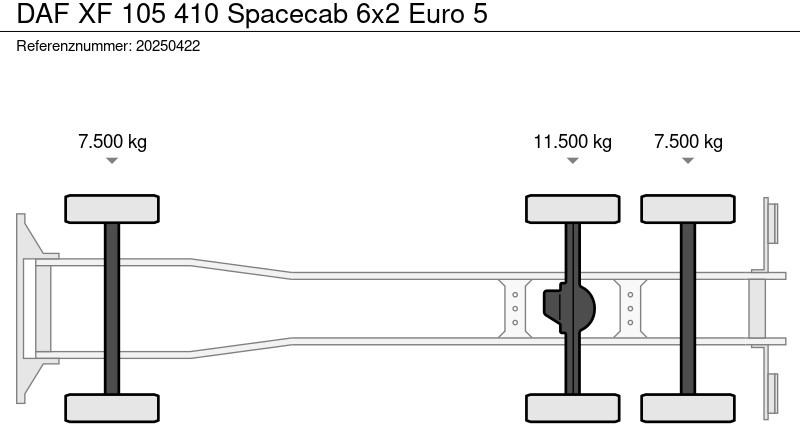 Camião de caixa aberta/ Plataforma DAF XF 105 410 Spacecab 6x2 Euro 5: foto 13