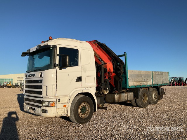 2003 Scania R124L 2007 Palfinger PK60002 19000 kg ... Flatbed Truck with Crane - Camião de caixa aberta/ Plataforma, Camião grua: foto 3 2003 Scania R124L 2007 Palfinger PK60002 19000 kg ... Flatbed Truck with Crane - Camião de caixa aberta/ Plataforma, Camião grua: foto 3