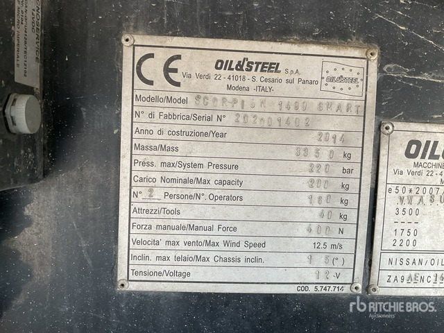 2014 Nissan NT400 Cabstar 35.12 2014 Oil&Steel Scorpion 1490 Sm ... Bucket Truck - Caminhão com plataforma aérea: foto 5 2014 Nissan NT400 Cabstar 35.12 2014 Oil&Steel Scorpion 1490 Sm ... Bucket Truck - Caminhão com plataforma aérea: foto 5