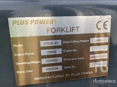 PLUS POWER VTDD-25 2500 kg (Unused) - Empilhador: foto 5 PLUS POWER VTDD-25 2500 kg (Unused) - Empilhador: foto 5
