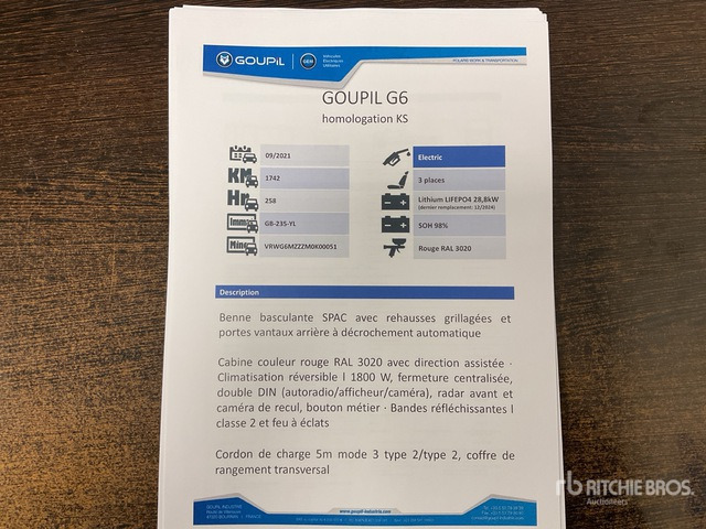 2021 Goupil G6 Electric Utility Vehicle - Veículo municipal/ Especial: foto 4 2021 Goupil G6 Electric Utility Vehicle - Veículo municipal/ Especial: foto 4