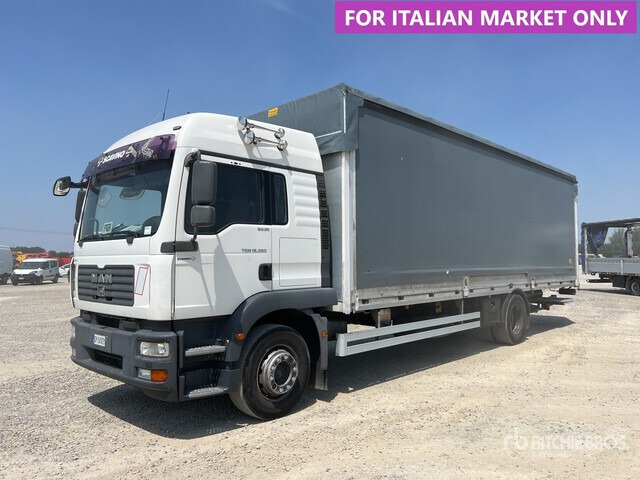 2008 MAN TGM18.280 4x2 Curtain Side Truck - Triturador de martelos/ Destroçador: foto 2 2008 MAN TGM18.280 4x2 Curtain Side Truck - Triturador de martelos/ Destroçador: foto 2