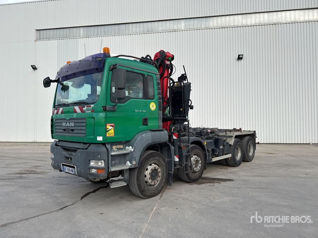 2006 MAN TGA 35.350 8x4 Camion Ampliroll Grue Palfi ... Roll-Off Truck - Camião polibenne, Camião grua: foto 1 2006 MAN TGA 35.350 8x4 Camion Ampliroll Grue Palfi ... Roll-Off Truck - Camião polibenne, Camião grua: foto 1