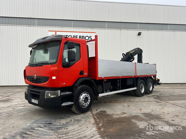 2007 Renault Premium 370DXI 2007 Palfinger PK18500 8000 kg ... Flatbed Truck with Crane - Camião de caixa aberta/ Plataforma, Camião grua: foto 1 2007 Renault Premium 370DXI 2007 Palfinger PK18500 8000 kg ... Flatbed Truck with Crane - Camião de caixa aberta/ Plataforma, Camião grua: foto 1