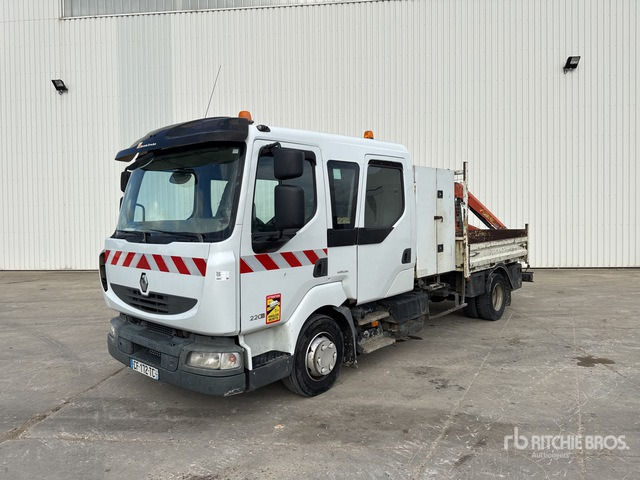 2008 Renault Midlum 220DXi 2008 Palfinger PK2700A on 4x2 C ... Flatbed Truck with Crane - Camião de caixa aberta/ Plataforma, Camião grua: foto 2 2008 Renault Midlum 220DXi 2008 Palfinger PK2700A on 4x2 C ... Flatbed Truck with Crane - Camião de caixa aberta/ Plataforma, Camião grua: foto 2
