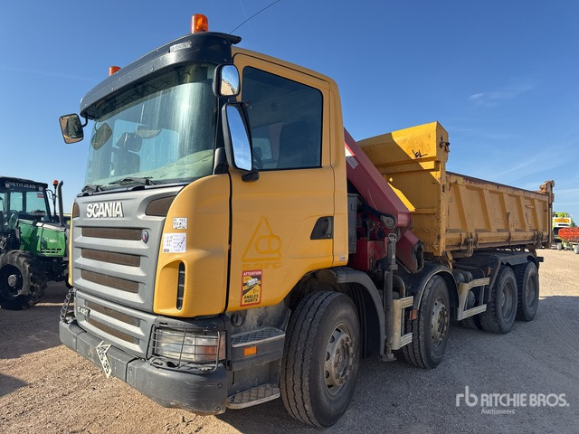 2009 Scania G420 2008 HMF 1720K2 3610 kg Articul ... Dump Truck with Crane - Camião basculante, Camião grua: foto 1 2009 Scania G420 2008 HMF 1720K2 3610 kg Articul ... Dump Truck with Crane - Camião basculante, Camião grua: foto 1