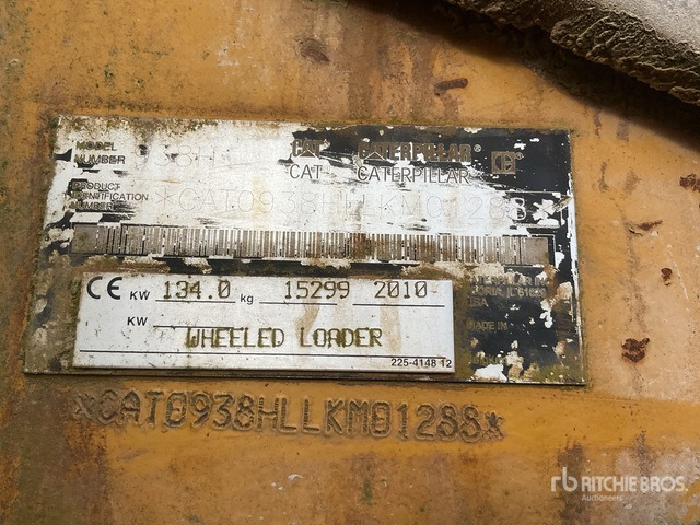 2010 Cat 938H Cat 938H Wheel Loader Wheel Loader - Pá carregadora de rodas: foto 1 2010 Cat 938H Cat 938H Wheel Loader Wheel Loader - Pá carregadora de rodas: foto 1