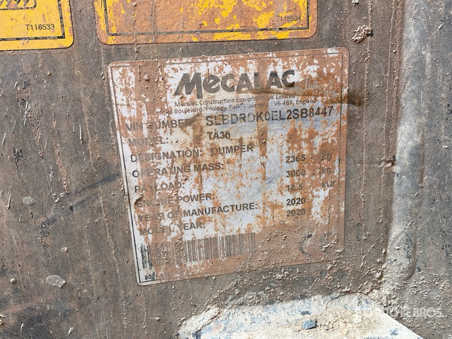 2020 Mecalac TA3H Hydrostatic Dumper - Dumper: foto 2 2020 Mecalac TA3H Hydrostatic Dumper - Dumper: foto 2