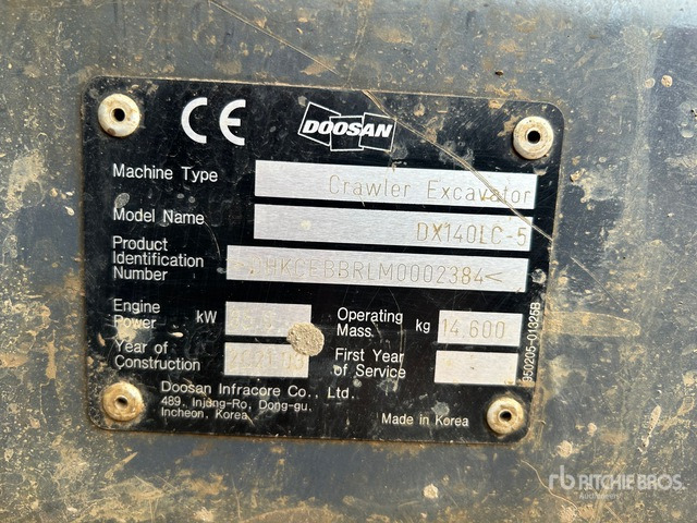 2021 Doosan DX140LC-5 Tracked Excavator - Escavadora de rastos: foto 1 2021 Doosan DX140LC-5 Tracked Excavator - Escavadora de rastos: foto 1